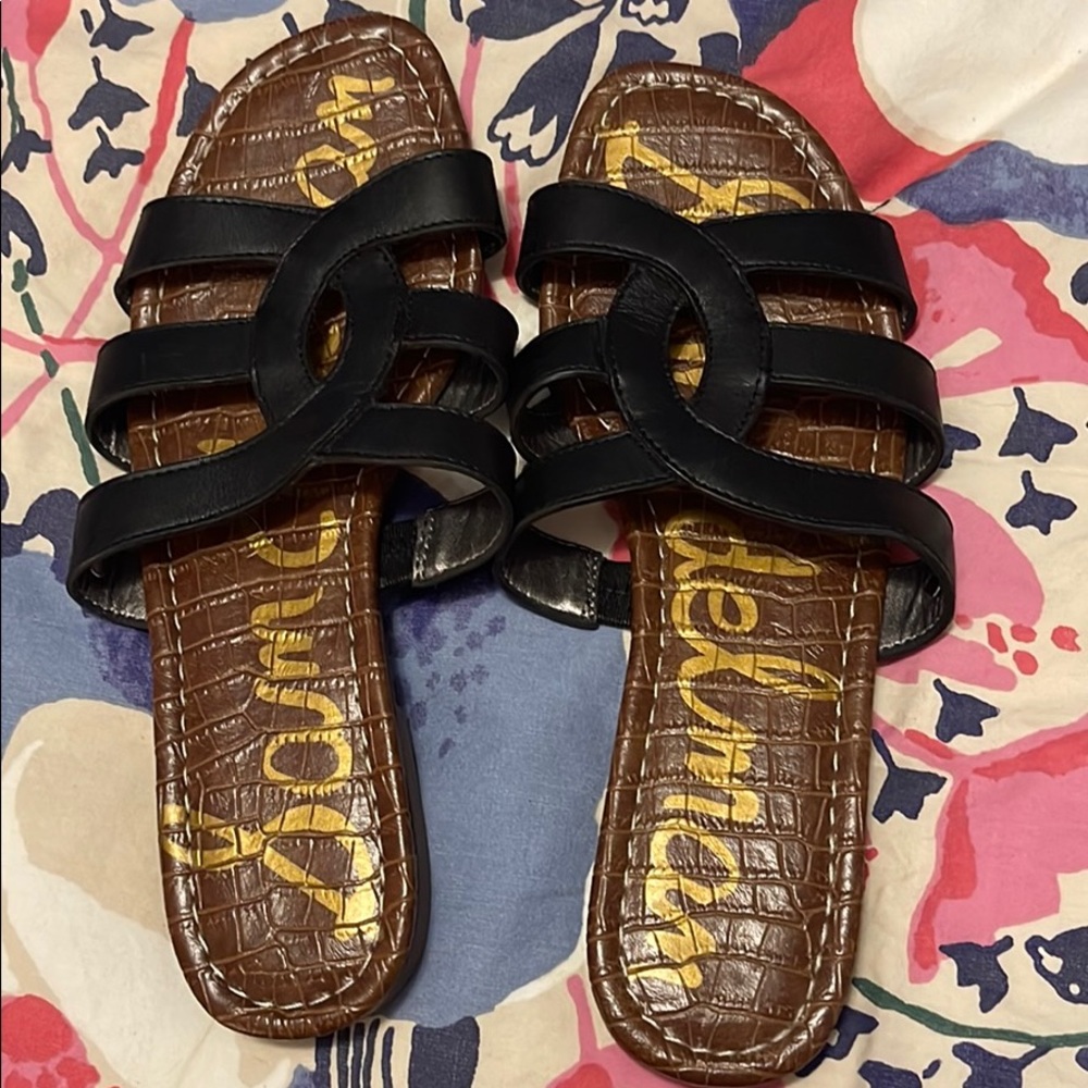 Sam Edelman black leather sandal